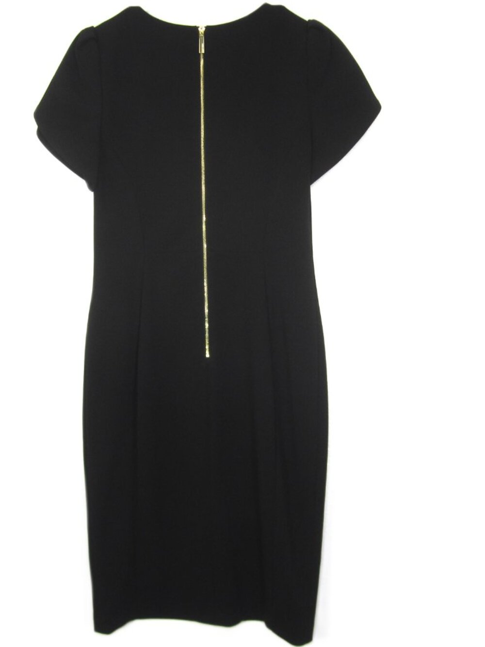 Calvin Klein Black Sheath Dress Size 6 Tulip Sleeve Office Business Professional - Picture 10 of 12